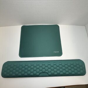 MOSISO Wrist Rest Support & Mousepad Non-Slip Memory Foam Set Peacock Green New